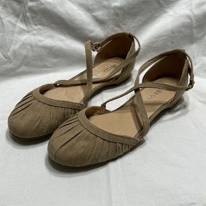 Chelsea Crew Flower Linen D’Orsay Flat size 9